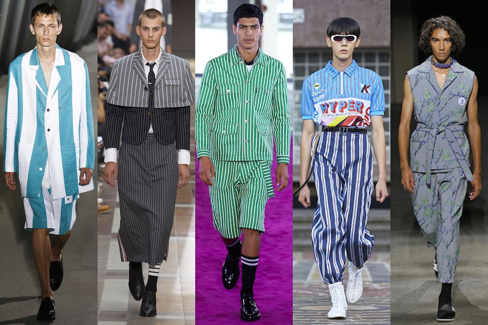 fashion week paris homme ss18 tendance rayures
